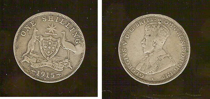 AUSTRALIE 1 shilling Georges V 1915H TB+